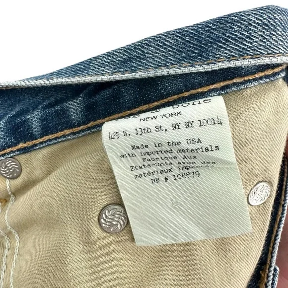 Rag and Bone Dive Skirt in Willow‎ Eyelet Blue Denim Size 27 - Picture 7 of 10